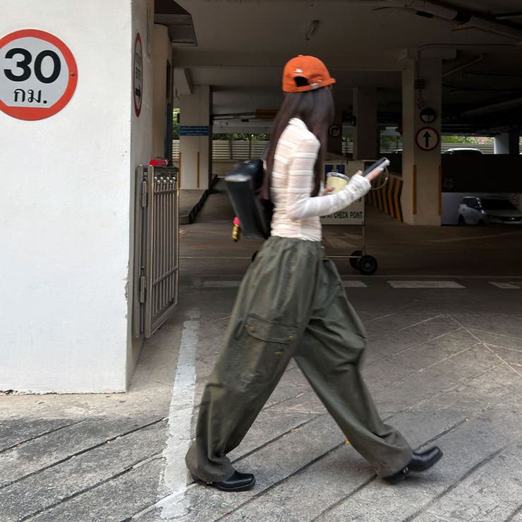 甘辛系ガールズ☆【春】レース切り替え フリルネック 長袖Tシャツ | 17kg | 詳細画像7 