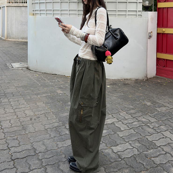 甘辛系ガールズ☆【春】レース切り替え フリルネック 長袖Tシャツ | 17kg | 詳細画像4 