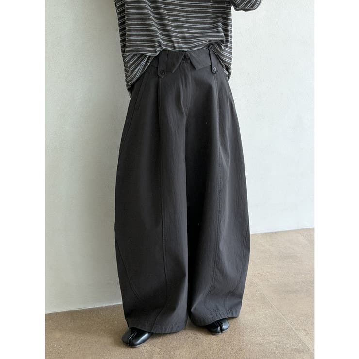 【秋】ドレープワイドパンツ レディース ハイウエスト ロング丈 | 17kg | 詳細画像17 