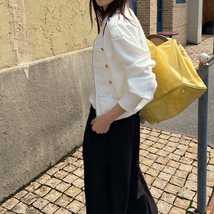 【秋冬】ナポレオンデザイン スタンドカラーウエストシェイプジャケット | 17kg | 詳細画像25 