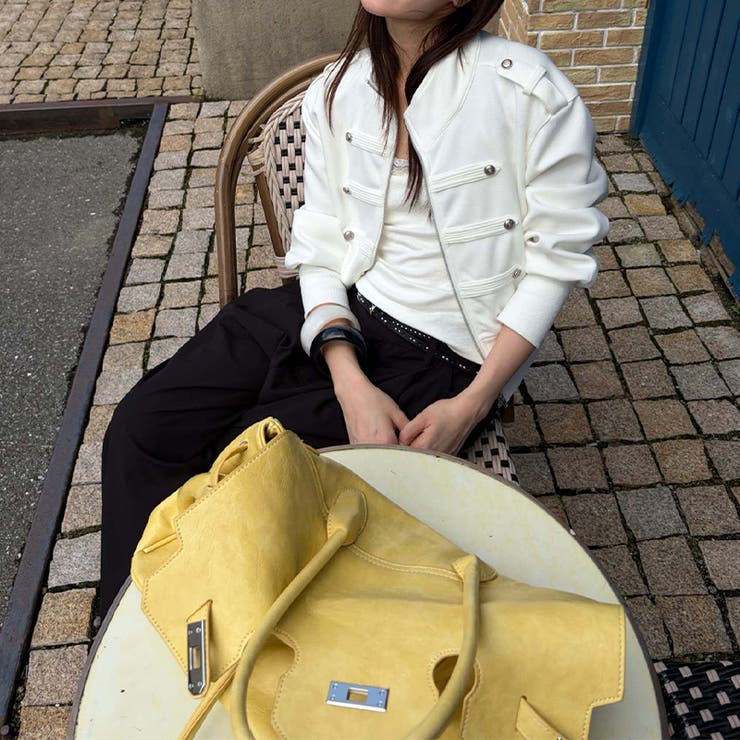 【秋冬】ナポレオンデザイン スタンドカラーウエストシェイプジャケット | 17kg | 詳細画像27 