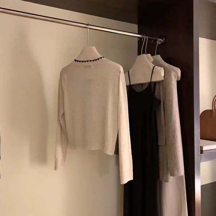 【SHOPLIST限定】柔らかく優しい雰囲気が漂うニットバイカラーカーディガン | 17kg | 詳細画像3 