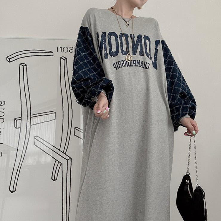 【SHOPLIST限定】個性的なプリントロング丈パーカーワンピース | 17kg | 詳細画像3 