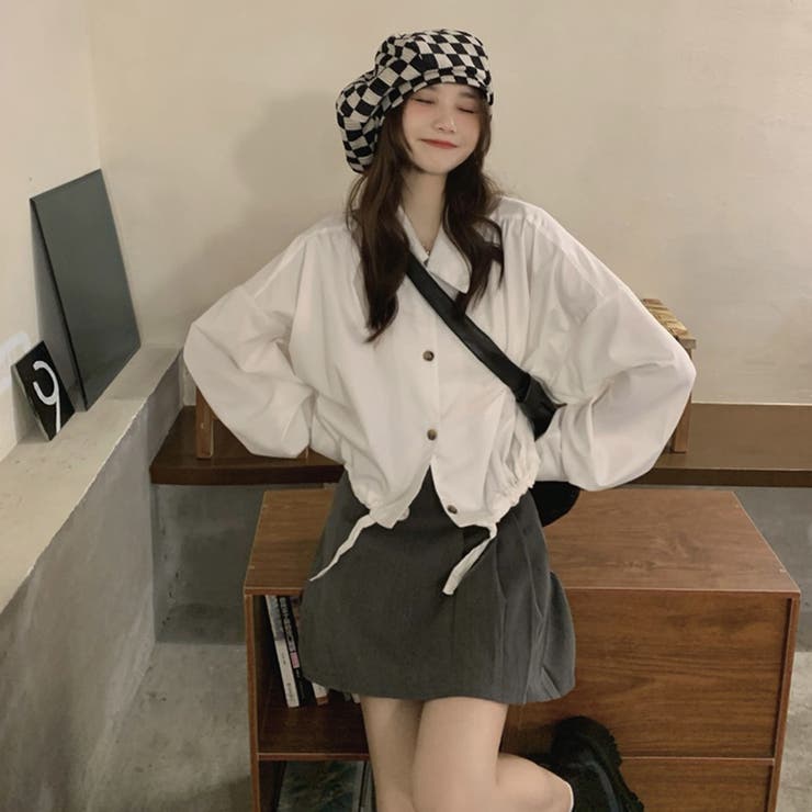 ★woohwa★SHIRRING SNAP HOOD TEE★正規品/韓国送料込 WOOHWA (ウーファ) - シャーリングスナップフードティーシャツ