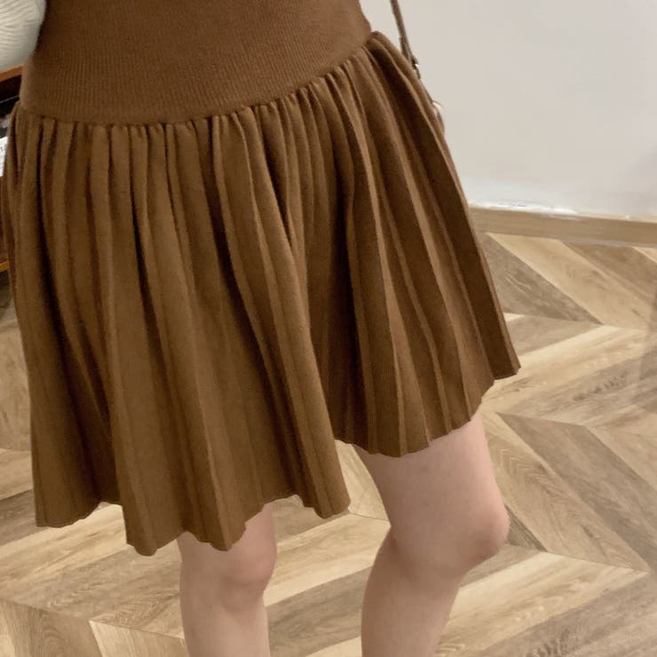 【SHOPLIST限定】韓国風シックな秋新作ハイウェストプリーツスカートニット | 17kg | 詳細画像16 
