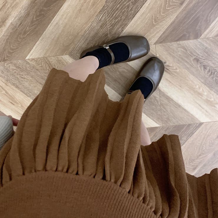 【SHOPLIST限定】韓国風シックな秋新作ハイウェストプリーツスカートニット | 17kg | 詳細画像17 