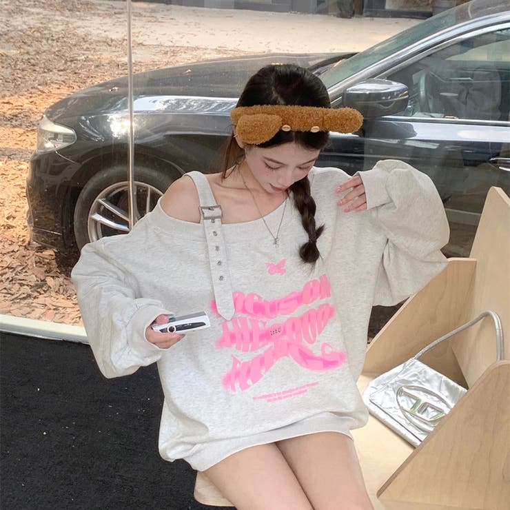 【SHOPLIST限定】アメリカンホリック大きいサイズスウェットオフショルダーロ… | 17kg | 詳細画像6 