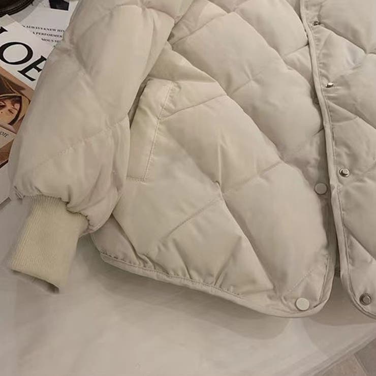 【SHOPLIST限定】菱形キルティング中綿アウターショート無地コート | 17kg | 詳細画像10 