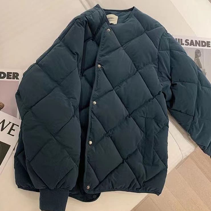 【SHOPLIST限定】菱形キルティング中綿アウターショート無地コート | 17kg | 詳細画像2 