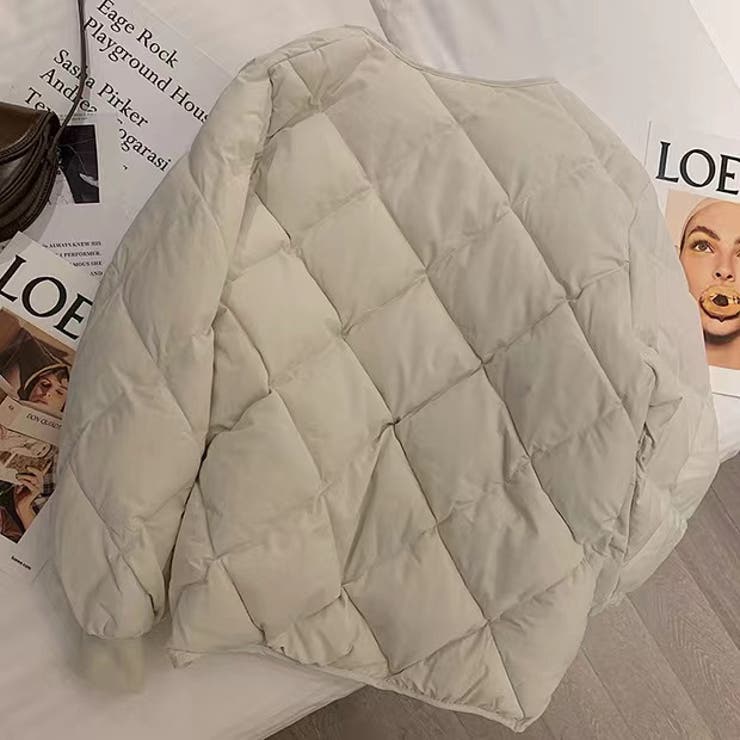 【SHOPLIST限定】菱形キルティング中綿アウターショート無地コート | 17kg | 詳細画像6 