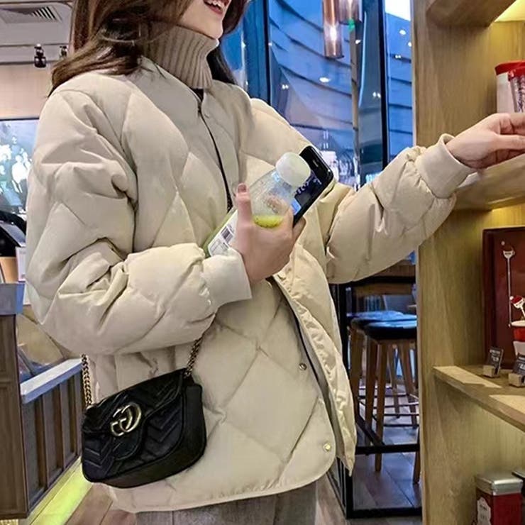 SHOPLIST限定】ゆったりとしたキルティング中綿ダウンジャケット[品番