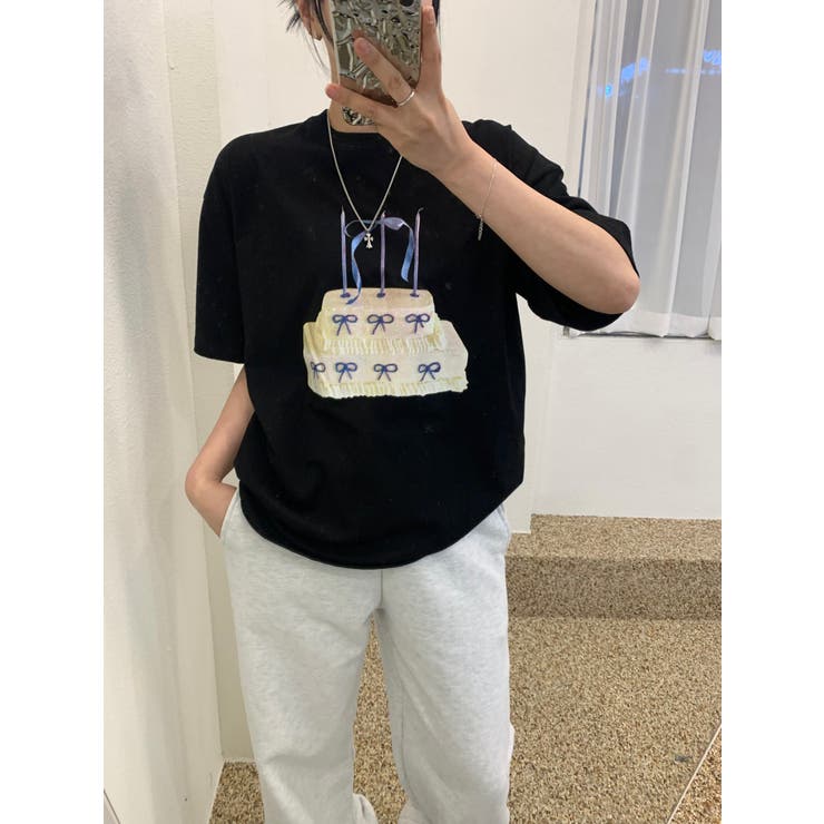【SHOPLIST限定】春の装いをお楽しみ！ケーキボックス＆リボンプリントの半袖… | 17kg | 詳細画像8 