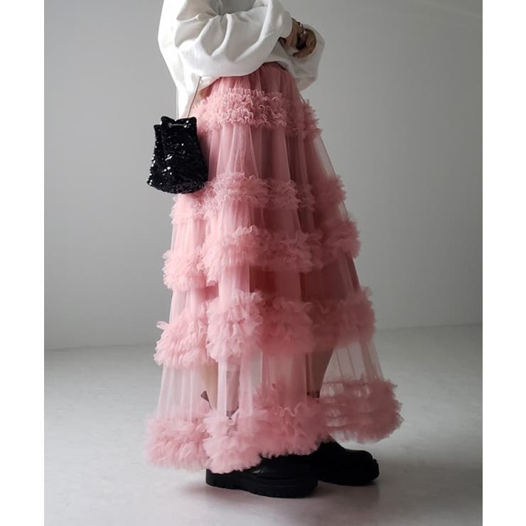 グレーピンク | 【SHOPLIST限定】重ね着するに！インナースカート付きの3層スカート、Aライ… | 17kg