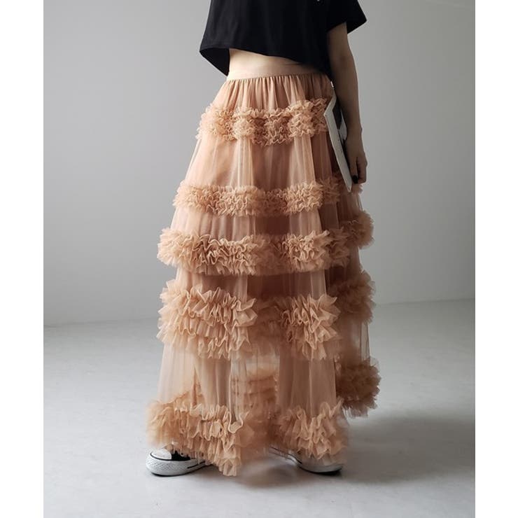 ブラウン | 【SHOPLIST限定】重ね着するに！インナースカート付きの3層スカート、Aライ… | 17kg