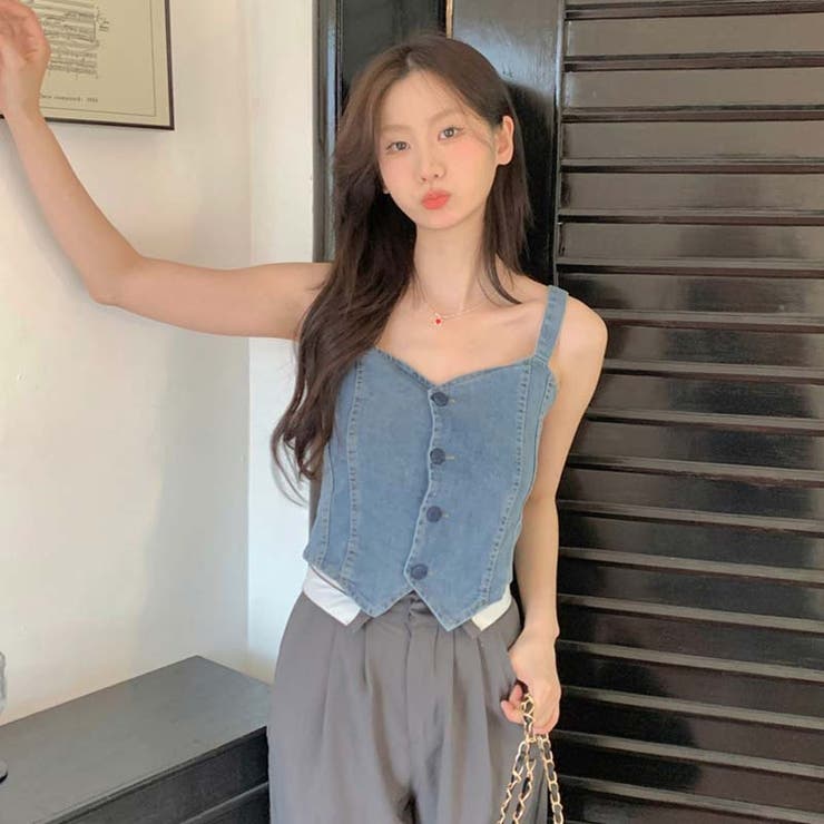 SHOPLIST限定】カップサイズにも適し！ジーンズデニムの