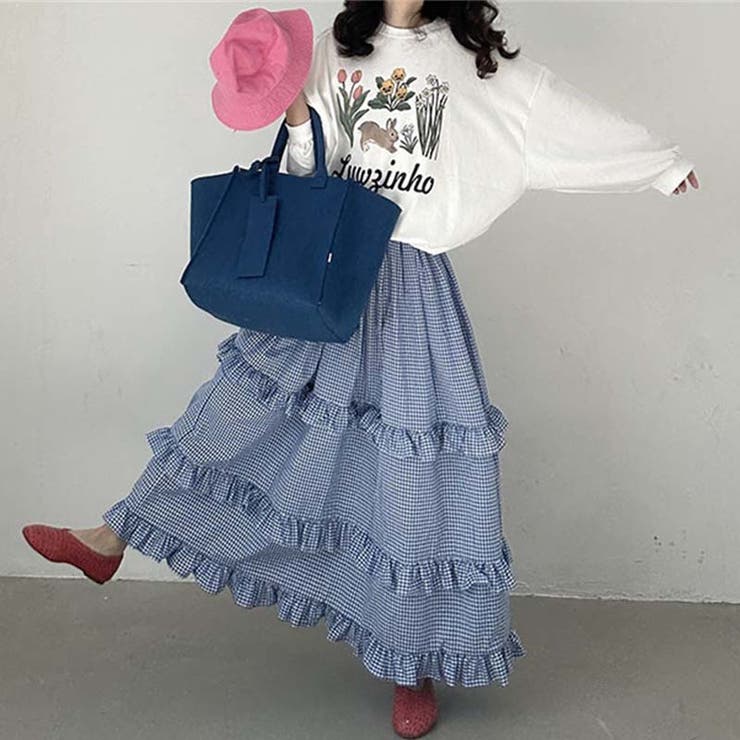 【SHOPLIST限定】レトロで清新な田園風のスタイル。ゴム入りウエストフリルの… | 17kg | 詳細画像23 