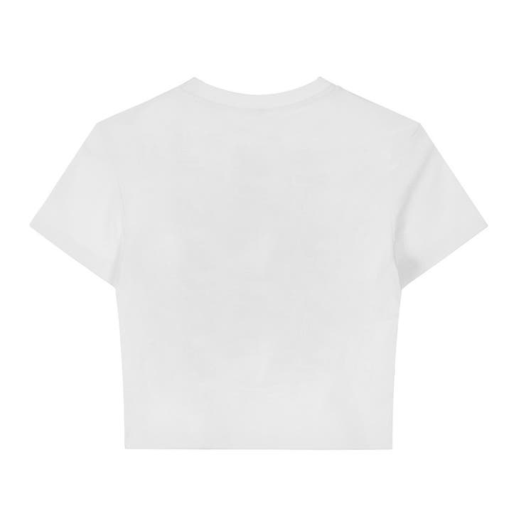 【SHOPLIST限定】アメカジ風のデニムパッチワーク刺繍蝶結び半袖Tシャツ | 17kg | 詳細画像2 