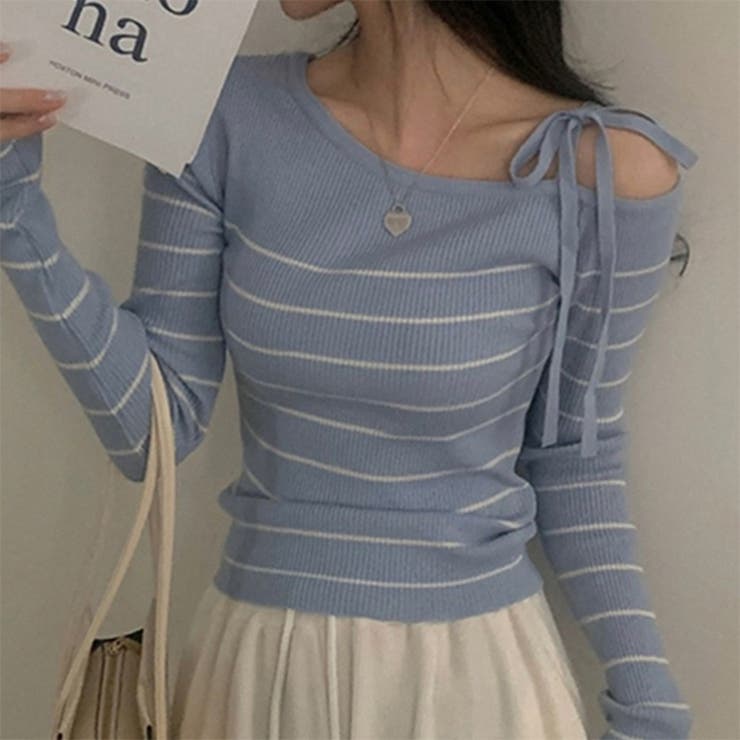シンプルでありながら気品に満ち。サイドリボン付けニットインナーシャツ | 17kg | 詳細画像2 