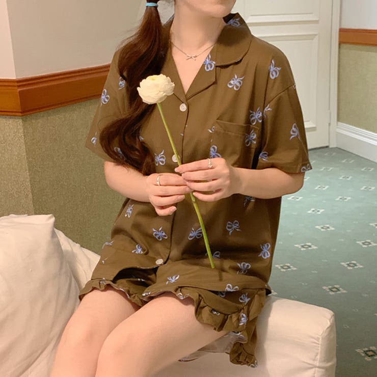 2025インスタ新作ボウプリントが彩るルームウェアセットパジャマ | 17kg | 詳細画像15 