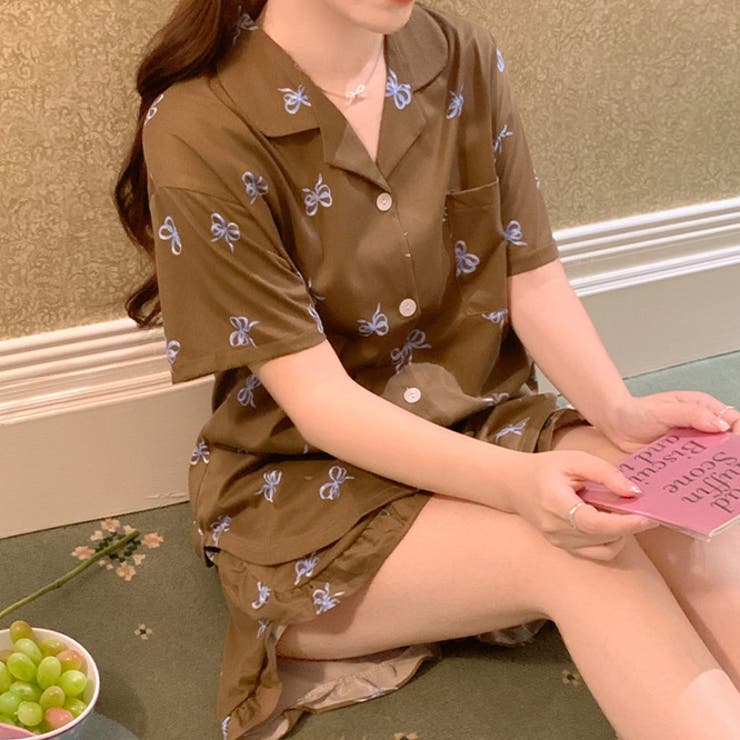 2025インスタ新作ボウプリントが彩るルームウェアセットパジャマ | 17kg | 詳細画像16 