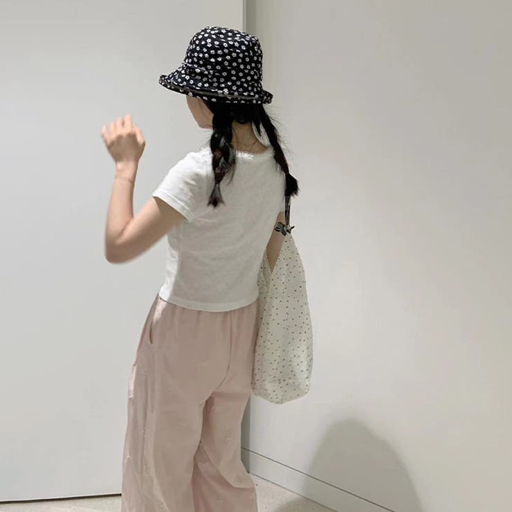 甘くてクールな。くすぐるピンクの刺繍カーゴパンツ | 17kg | 詳細画像8 