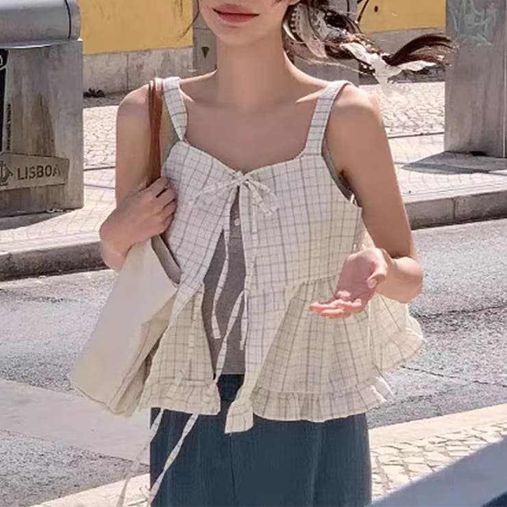 新品未使用 訳あり チェックレイヤードトップス 150cm キッズ服