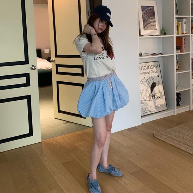 シックカジュアル チェック柄ショートパンツ[品番：SNJW0002075