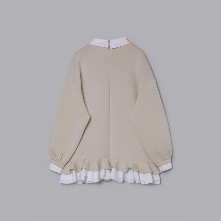 気負わず快適 【春】ハイネックフェイクレイヤードスウェット 切替ティアード風スウ… | 17kg | 詳細画像31 