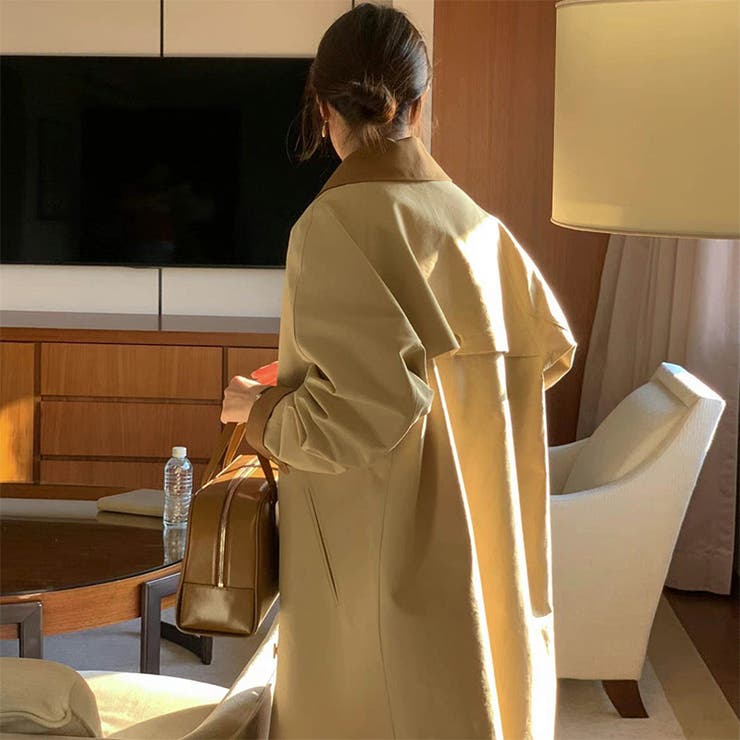 気負わず快適☆【春】シングルボタン通勤ミドル丈トレンチコート | 17kg | 詳細画像2 