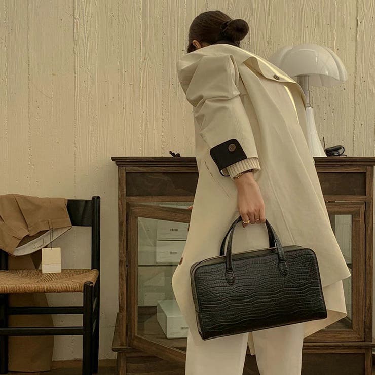 気負わず快適☆【春】シングルボタン通勤ミドル丈トレンチコート | 17kg | 詳細画像12 