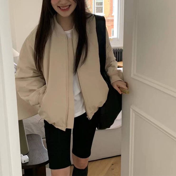 カーキ | 気負わず快適☆【春】ノーカラーゆったりジャケット スタジャン風アウター | 17kg