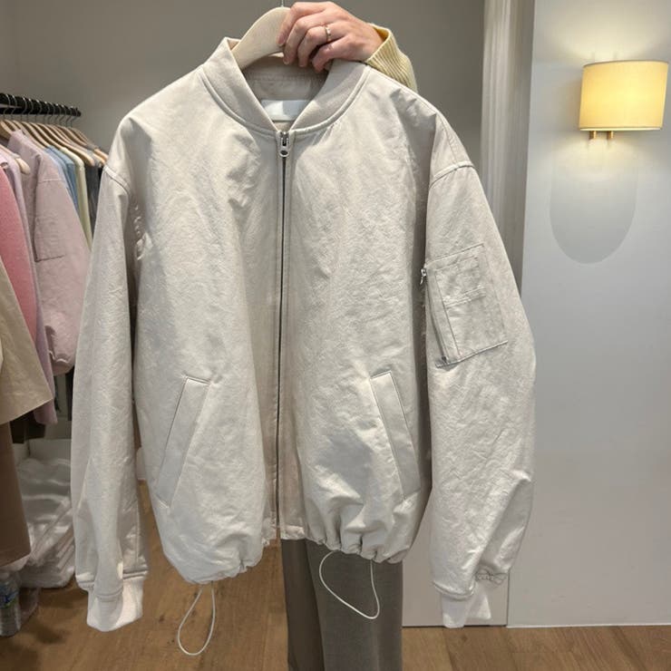 気負わず快適☆【春】ノーカラーゆったりジャケット スタジャン風アウター | 17kg | 詳細画像7 