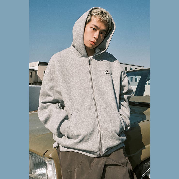 ユニセックス☆【春】ヘビーウェイトジップ パーカーフード付きジップアップ | 17kg | 詳細画像11 