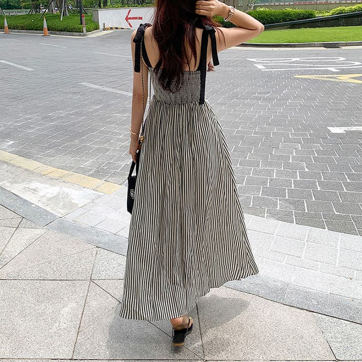 甘辛系ガールズ☆【春】リボンストライプワンピース | 17kg | 詳細画像4 