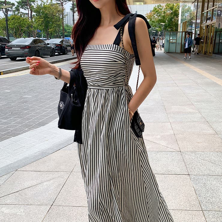 甘辛系ガールズ☆【春】リボンストライプワンピース | 17kg | 詳細画像5 