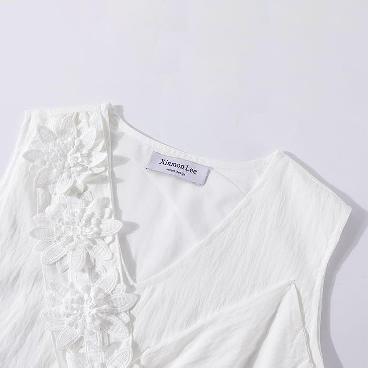 甘辛系ガールズ☆【春】立体フラワーVネックノースリーブトップス | 17kg | 詳細画像9 