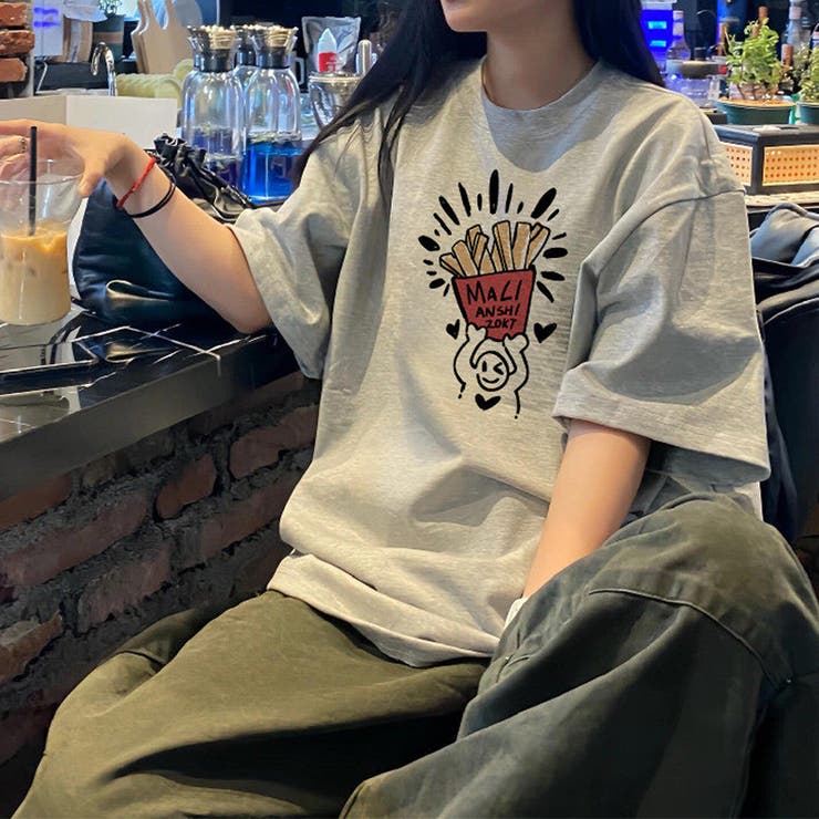 ゆるカワコーデ☆【春】カートゥーンプリント 半袖Tシャツ | 17kg | 詳細画像1 