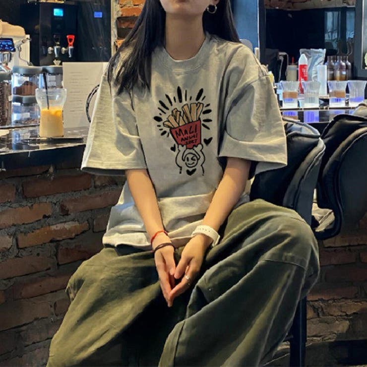ゆるカワコーデ☆【春】カートゥーンプリント 半袖Tシャツ | 17kg | 詳細画像4 