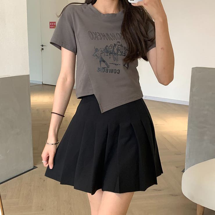 甘辛系ガールズ☆【春】アシンメトリーTシャツショート丈 トップス | 17kg | 詳細画像9 