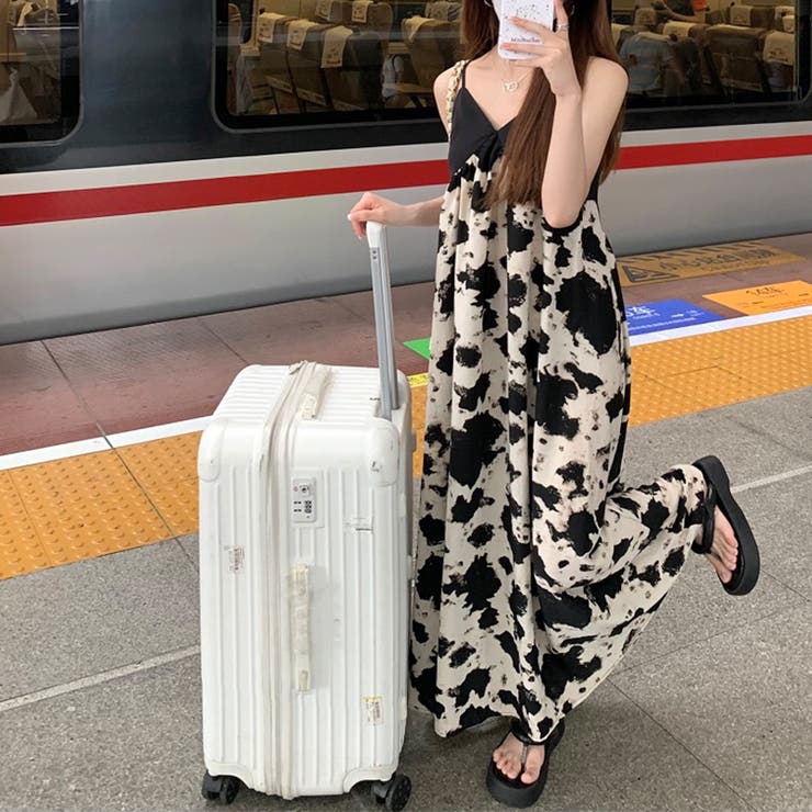 甘辛系ガールズ☆【春】ブラック小花柄 キャミソールワンピース | 17kg | 詳細画像10 