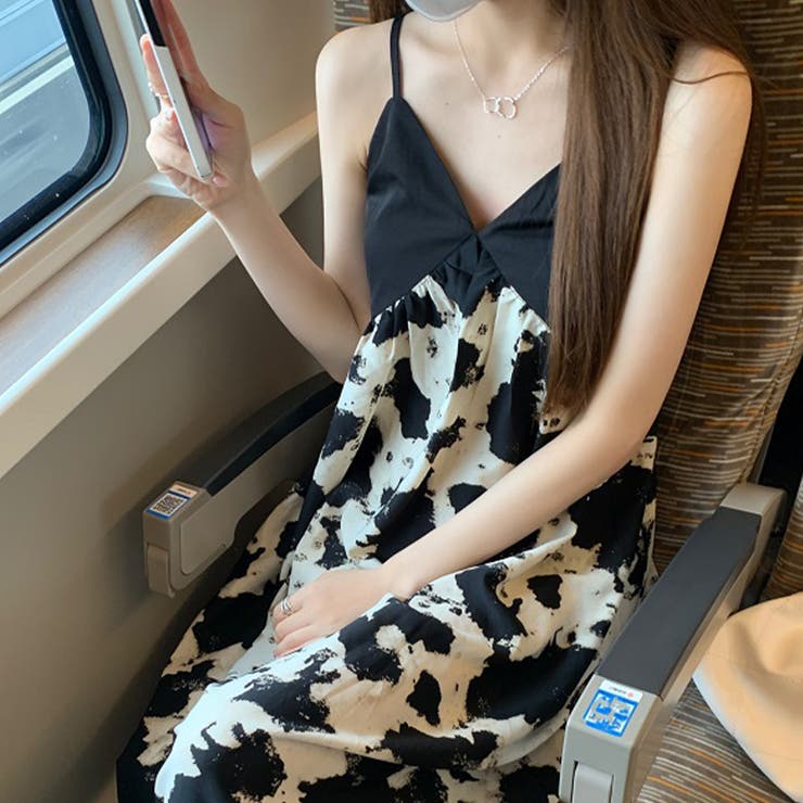 甘辛系ガールズ☆【春】ブラック小花柄 キャミソールワンピース | 17kg | 詳細画像12 