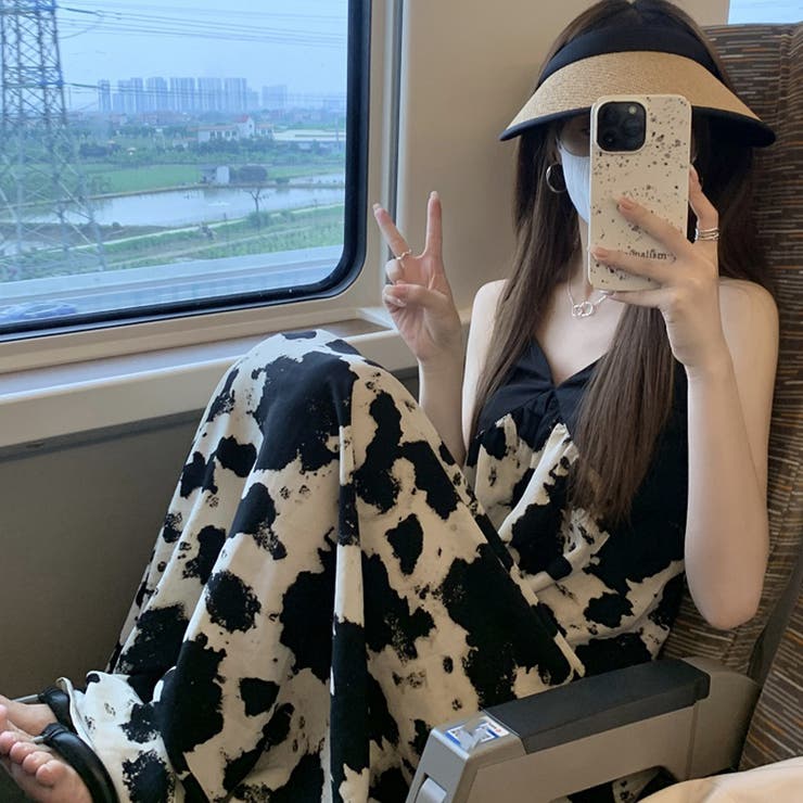 甘辛系ガールズ☆【春】ブラック小花柄 キャミソールワンピース | 17kg | 詳細画像3 