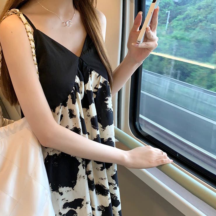 甘辛系ガールズ☆【春】ブラック小花柄 キャミソールワンピース | 17kg | 詳細画像16 