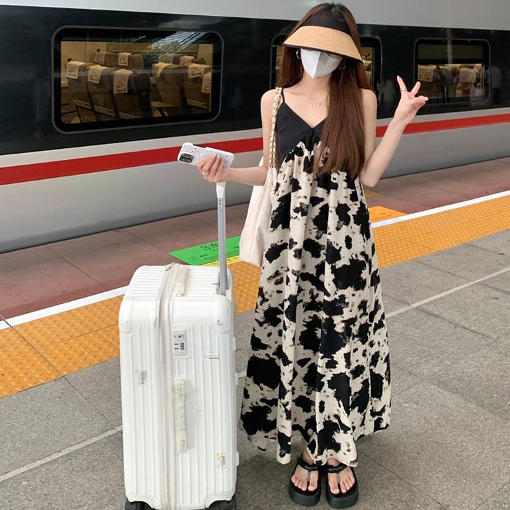 甘辛系ガールズ☆【春】ブラック小花柄 キャミソールワンピース | 17kg | 詳細画像19 