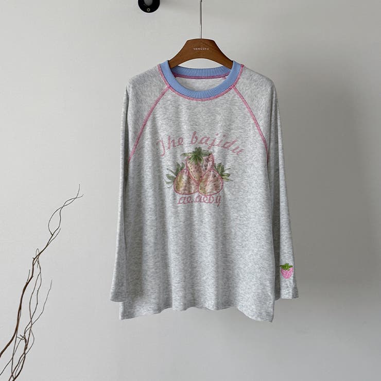 グレー | 気負わず快適☆【春】ストロベリーピーチ ピンクTシャツ | 17kg