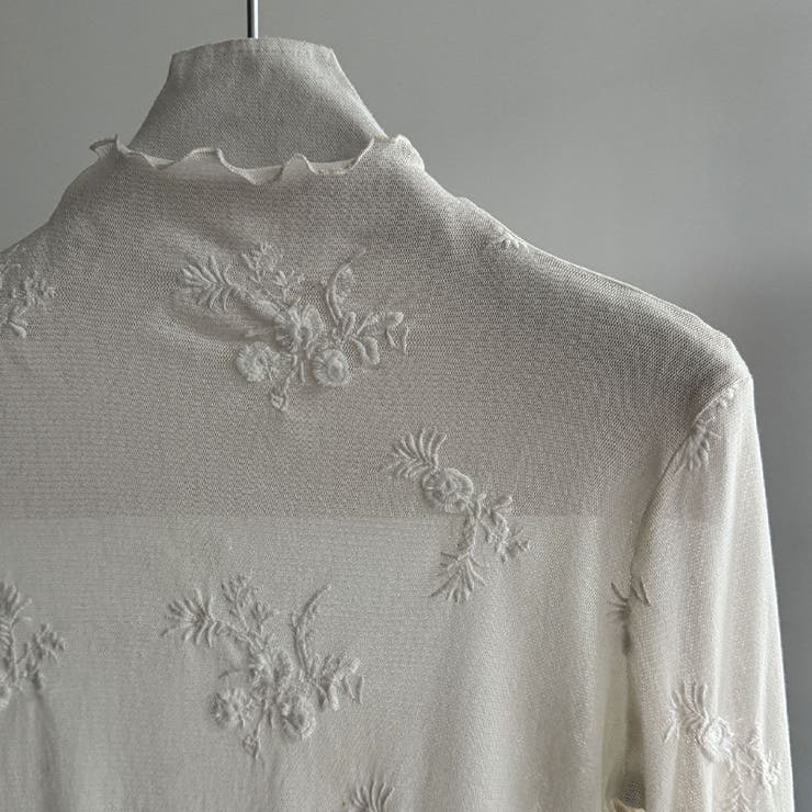 大人っぽく洗練された【春】優しい雰囲気スタンドカラー刺繍チュールインナー | 17kg | 詳細画像10 