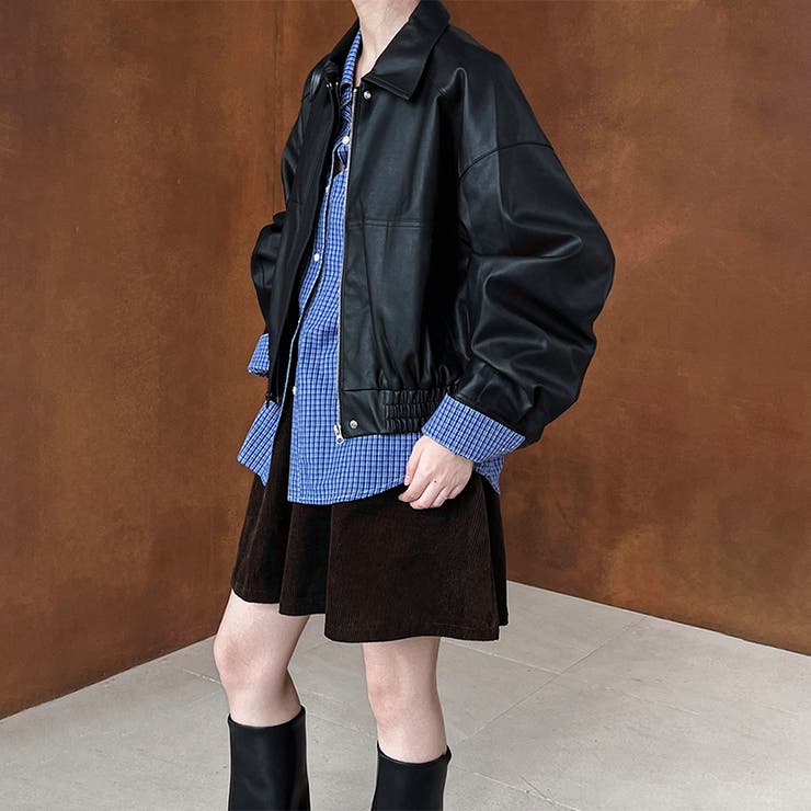 シンプルかつエレガントな【春】PUレザージャケットショート丈 ライダースジャケッ… | 17kg | 詳細画像11 