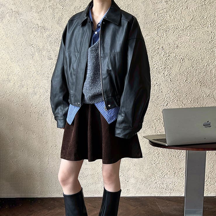 シンプルかつエレガントな【春】PUレザージャケットショート丈 ライダースジャケッ… | 17kg | 詳細画像12 