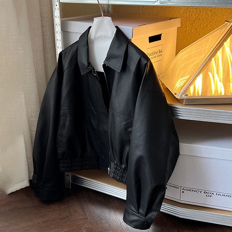 シンプルかつエレガントな【春】PUレザージャケットショート丈 ライダースジャケッ… | 17kg | 詳細画像15 