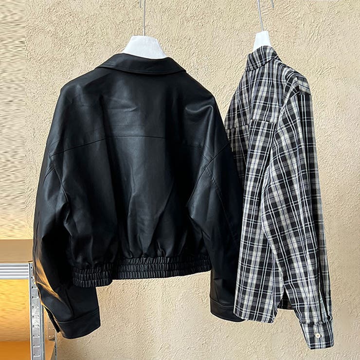 シンプルかつエレガントな【春】PUレザージャケットショート丈 ライダースジャケッ… | 17kg | 詳細画像17 